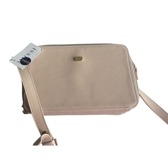 MUSSI Crossbody Bag Purse 100% Colombian Leather Blush, New with tags - Picture 6 of 13